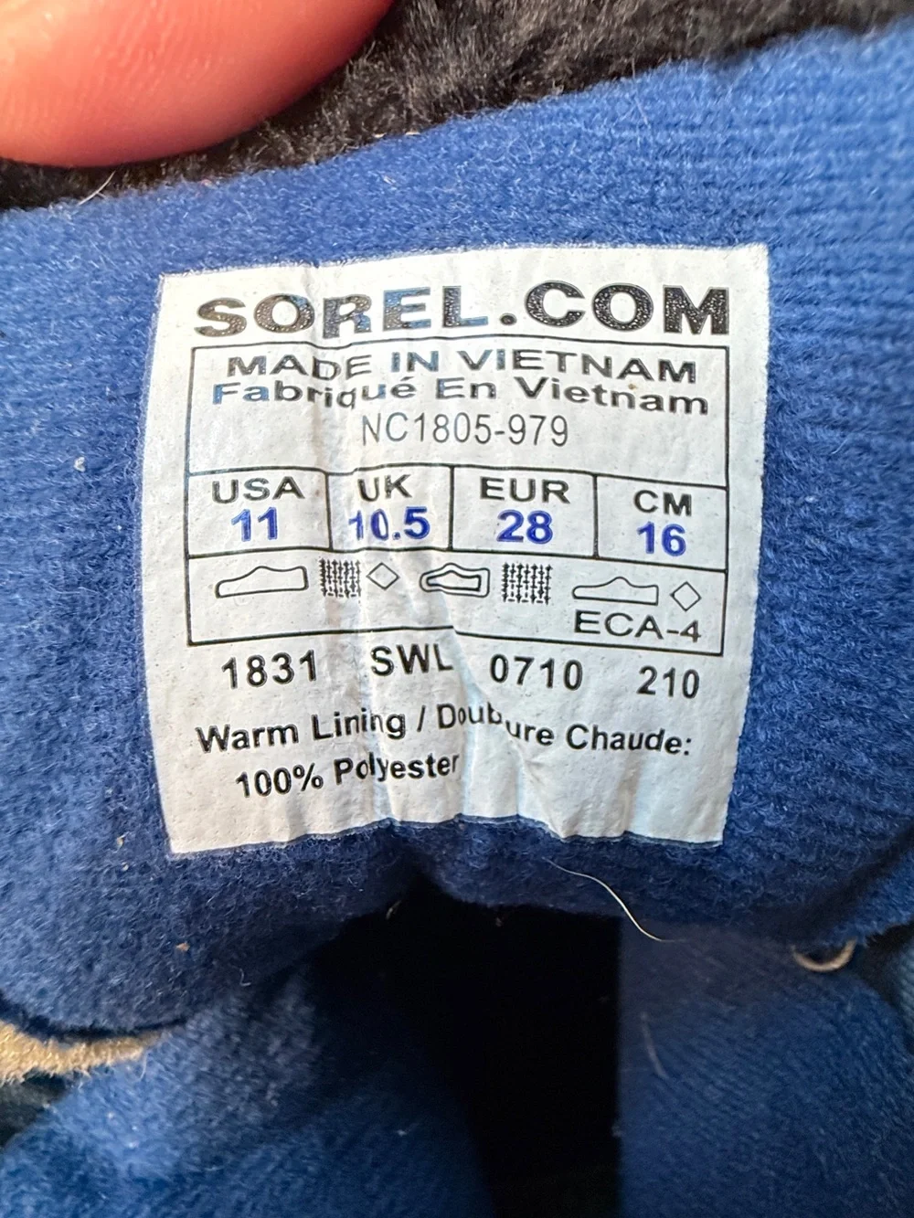 Sorel Kids Winter Snow Boots Blue Black Lime Green Size 11